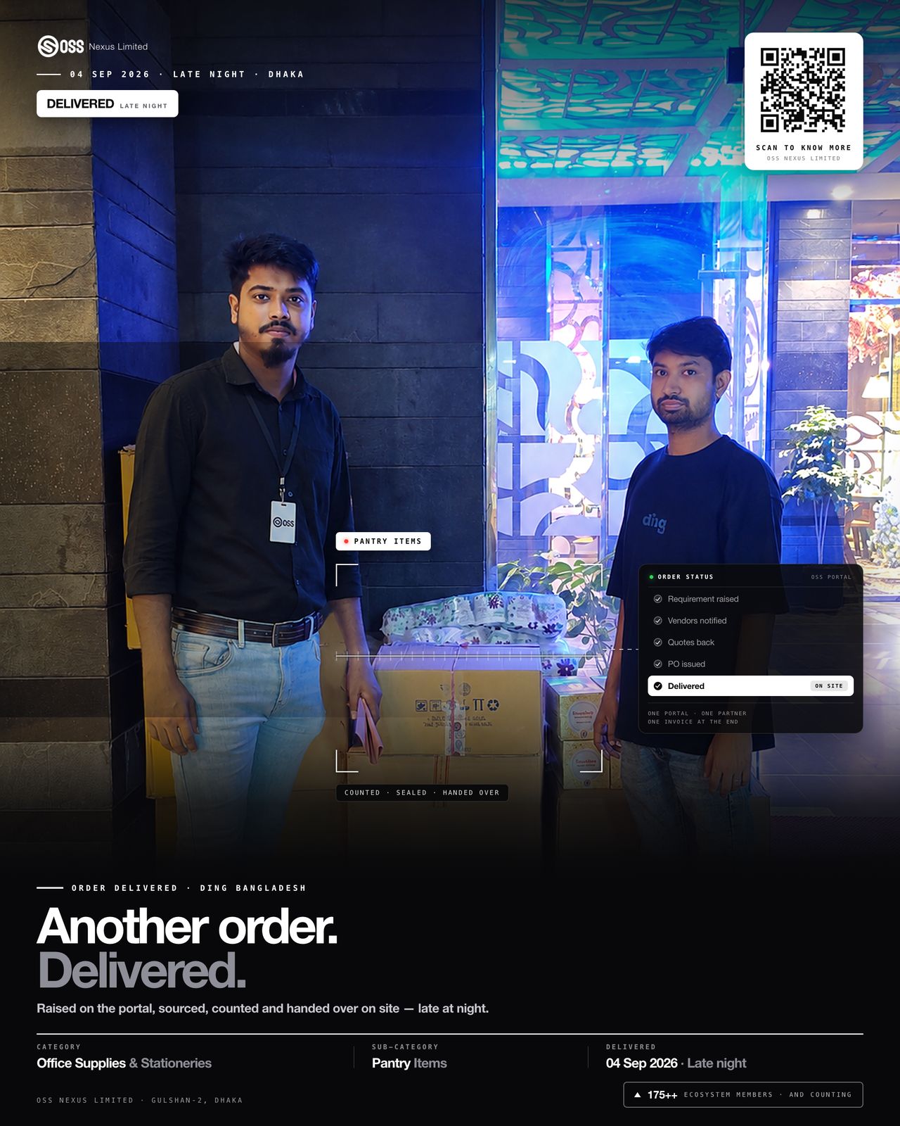 Order delivered · Ding